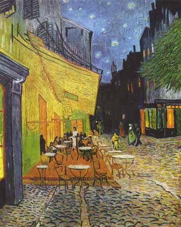 Van Gogh's painting of a street cafe